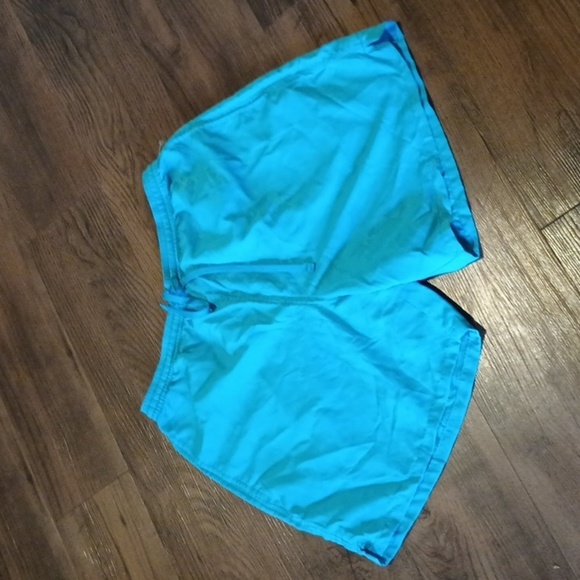 Outdoor Voices Blue High Waisted Loose Fit Textured Shorts A42 - Picture 1 of 5